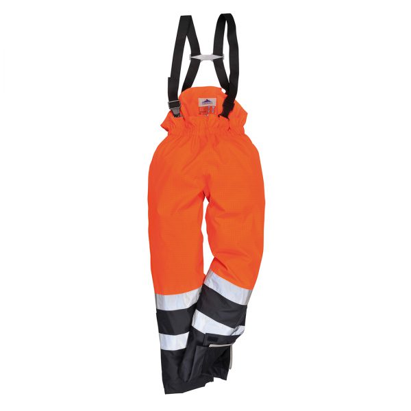 Ostrzegawcze spodnie ochronne BizFlame Rain SKU: S782