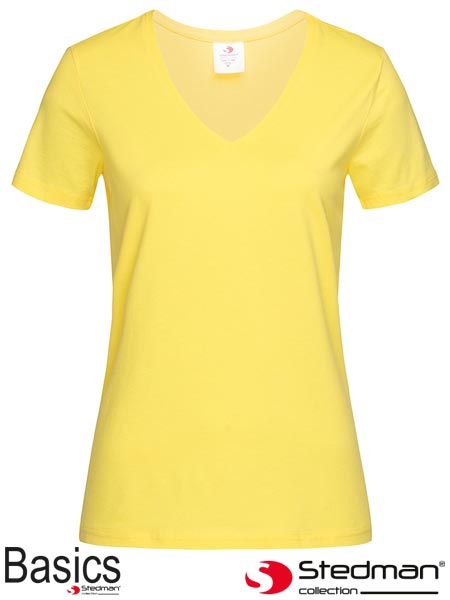 T-SHIRT V-NECK DAMSKI SST2700 YEL