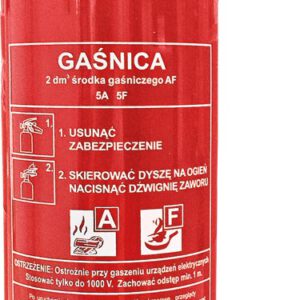 Gaśnica Pianowa, Gastronomiczna 2 Kg BX-GWP-2XAF C