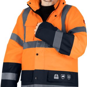 Kurtka Ochronna Ocieplana BLUE-ORANGE-J PG