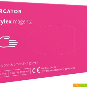 Rękawice Nitrylowe 8% Vat RMM-NITMAGENTA R