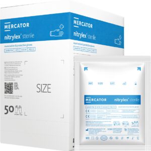 Rękawice Nitrylowe 8% Vat RMM-NITSTERILE N