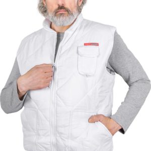 Bezrękawnik Ochronny Ocieplany VMO-WHITE W